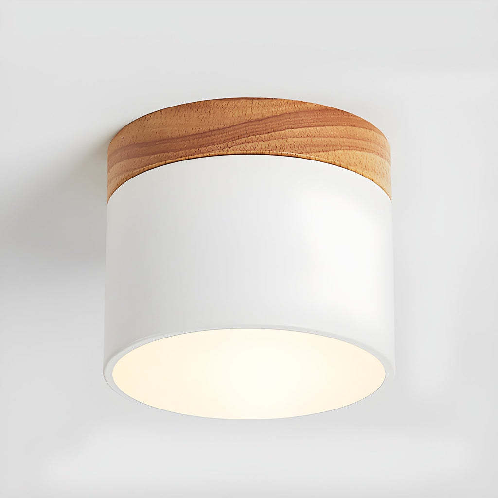 Wood Accent Drum Ceiling Light | Ormexis