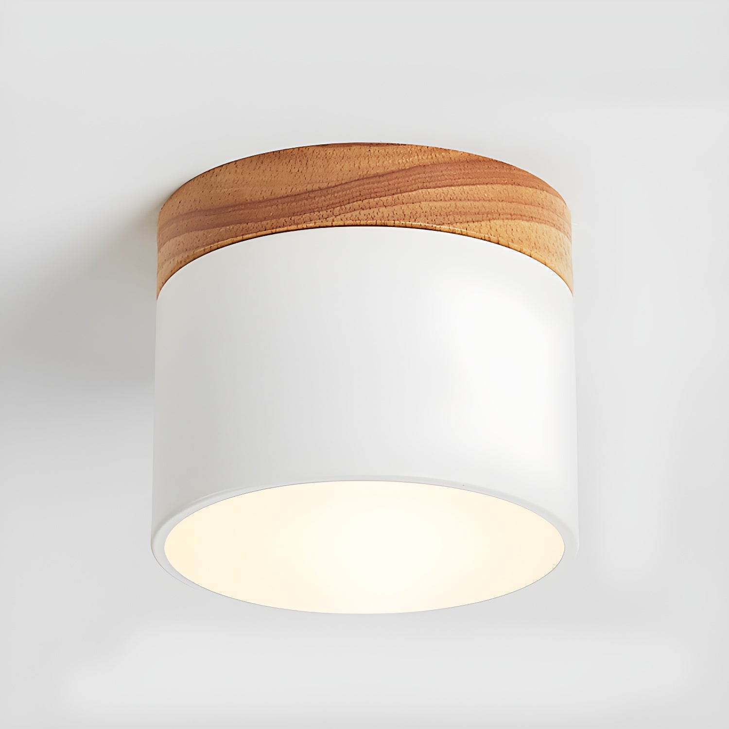 Wood Accent Drum Ceiling Light | Ormexis