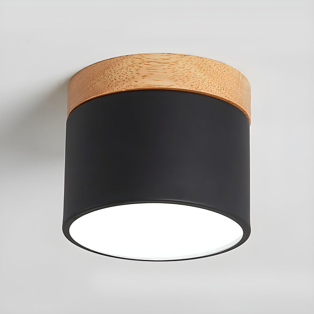 Wood Accent Drum Ceiling Light | Ormexis