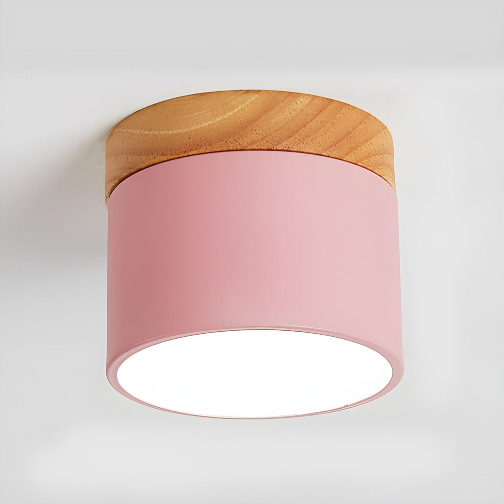Wood Accent Drum Ceiling Light | Ormexis