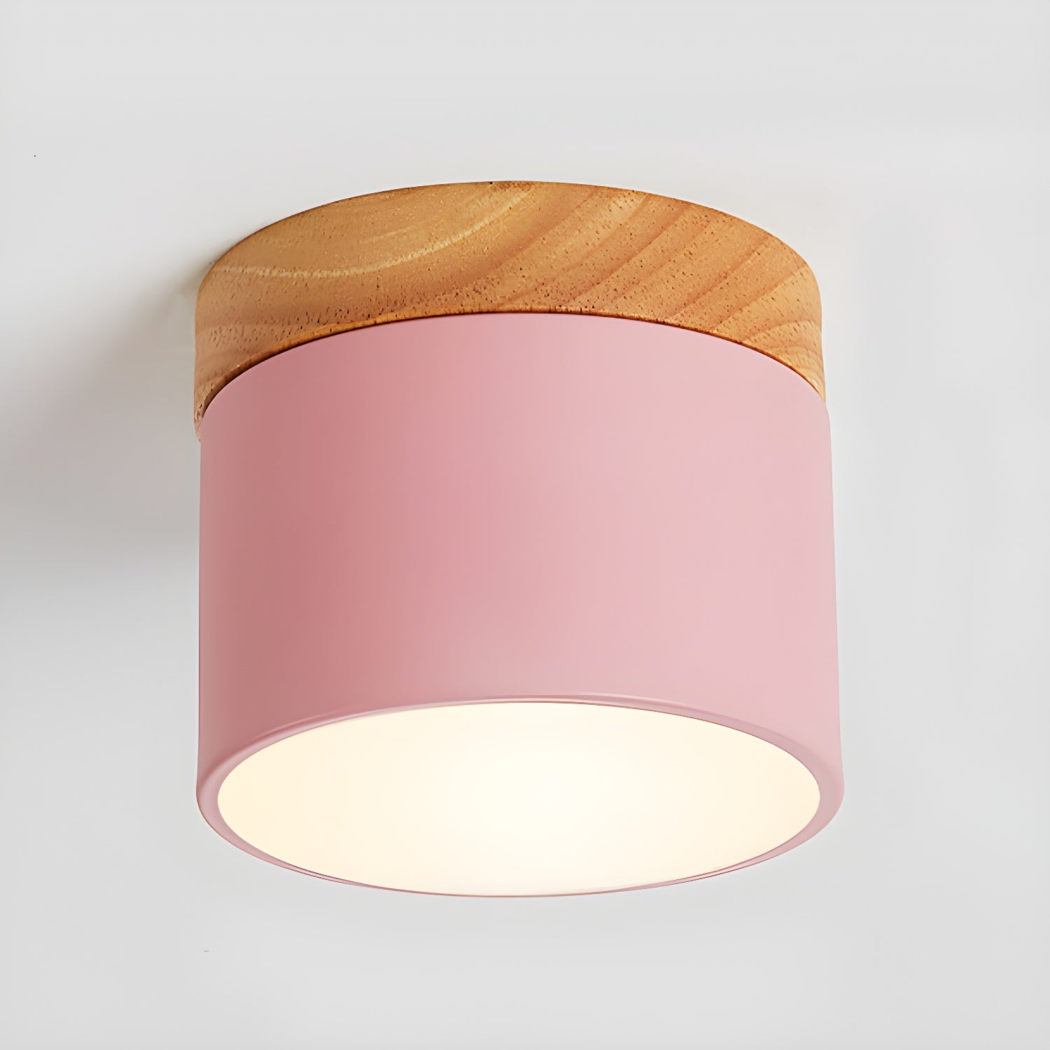 Wood Accent Drum Ceiling Light | Ormexis