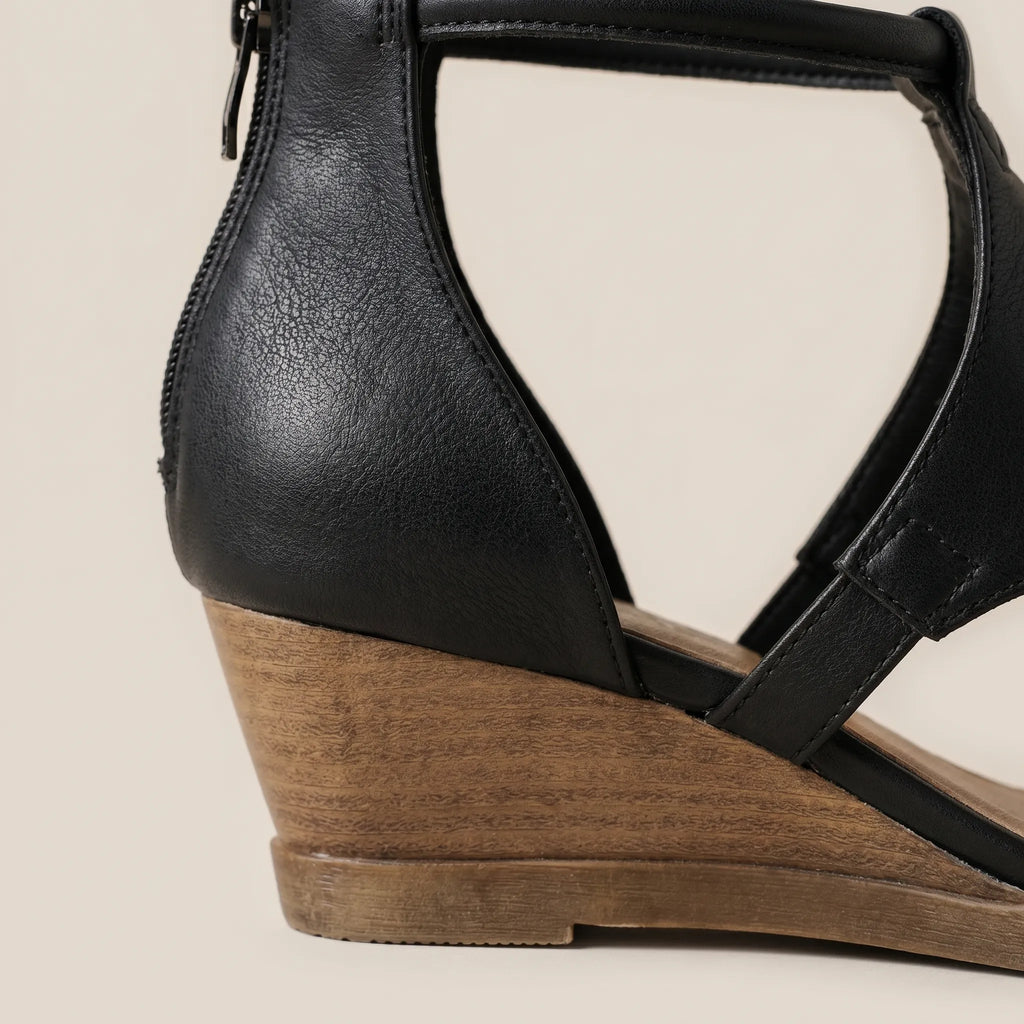 Open Toe Wedge Sandals -  Comfortable Summer Walks - Ormexis