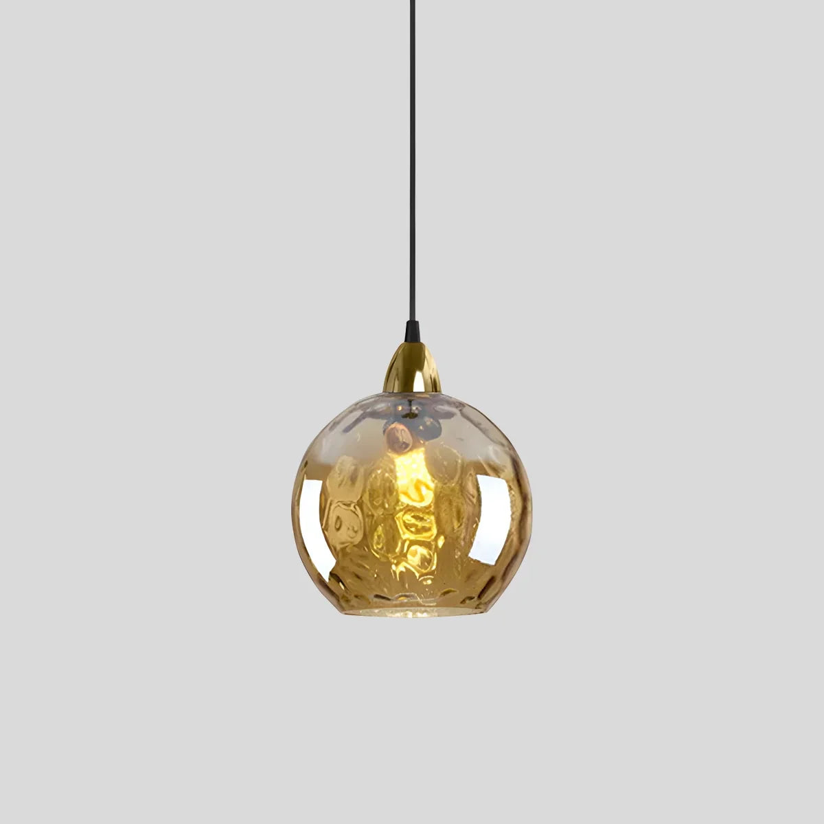 Vivid Glass Orb Pendant Light In Living Room Ceiling
