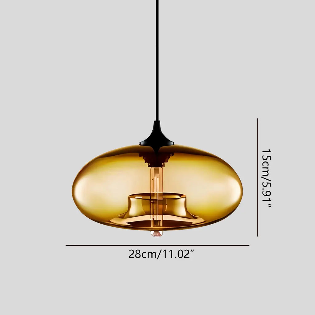 Vivid Glass Pendant Fixture for Dining Room Decor Accent