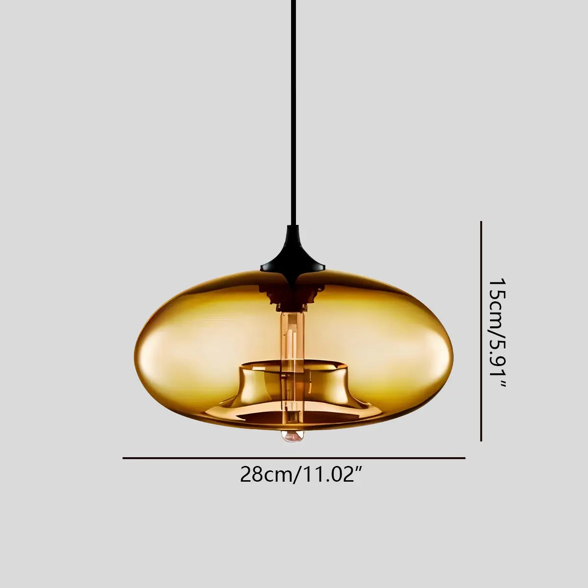 Vivid Glass Pendant Fixture for Dining Room Decor Accent