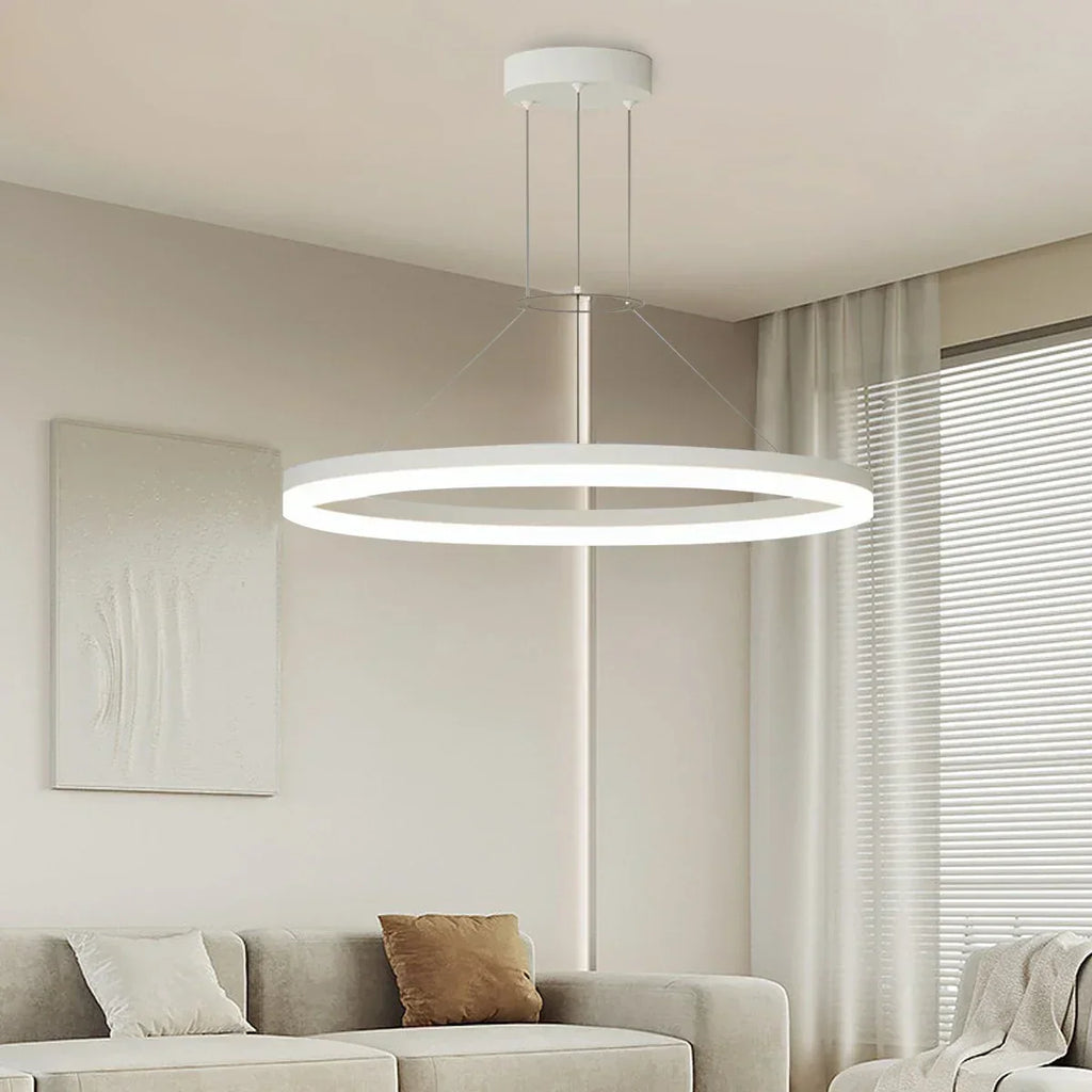 מנורת תלייה עגולה לסלונים ומטבחים עם LED