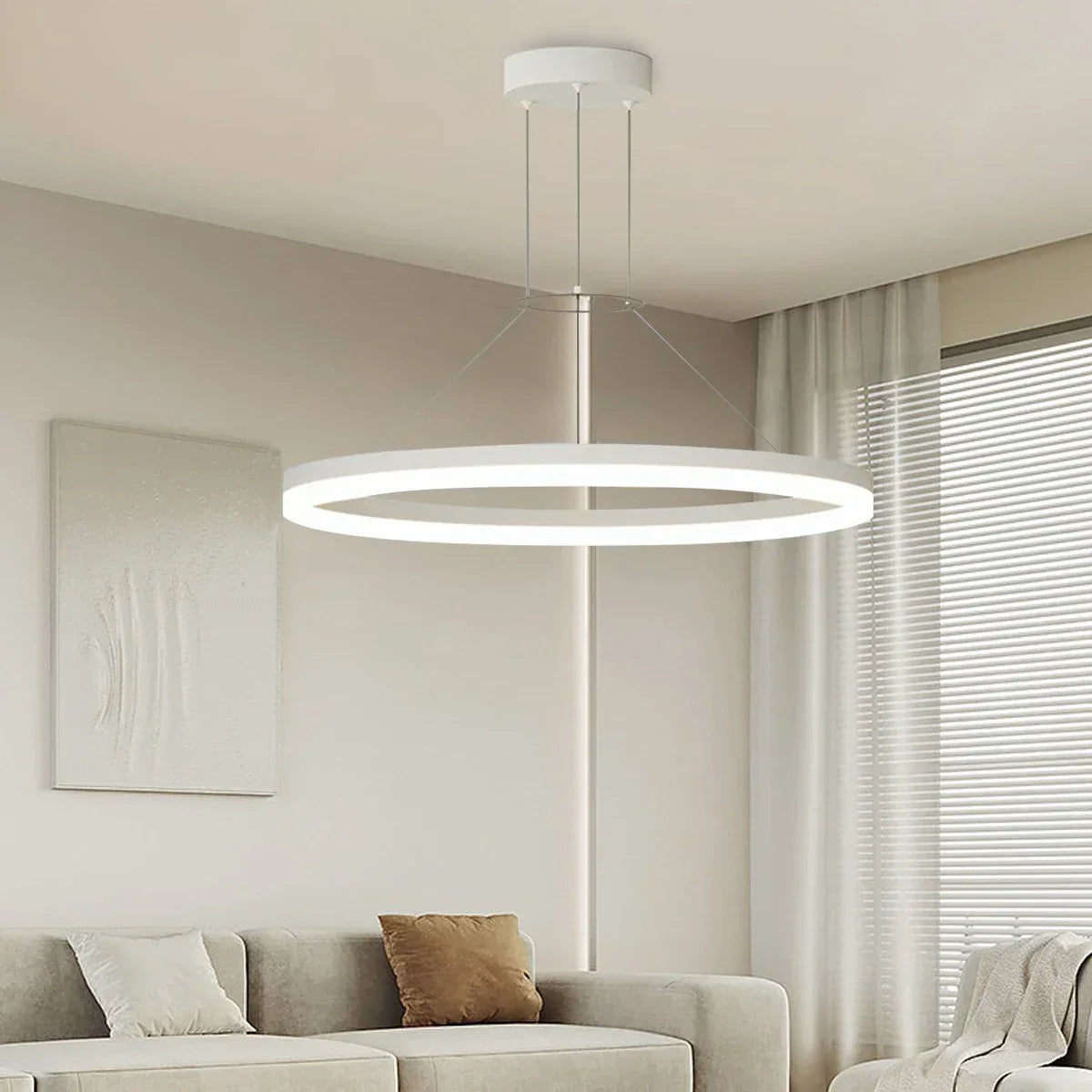 מנורת תלייה עגולה לסלונים ומטבחים עם LED