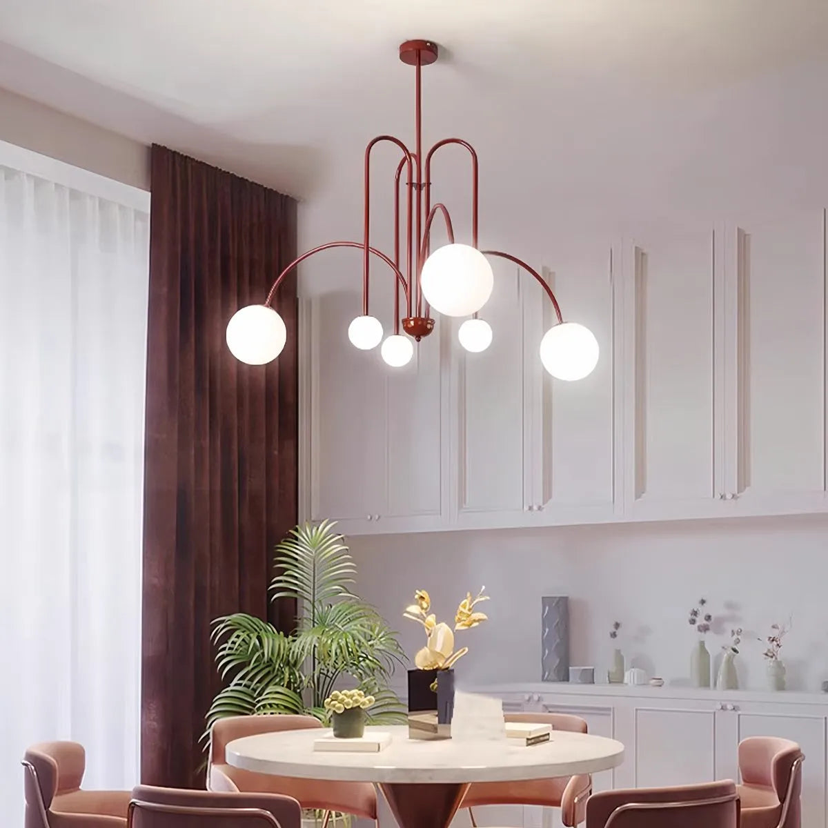 Avi Glass Chandelier With Double Layer Design Contemporary Ceiling Light