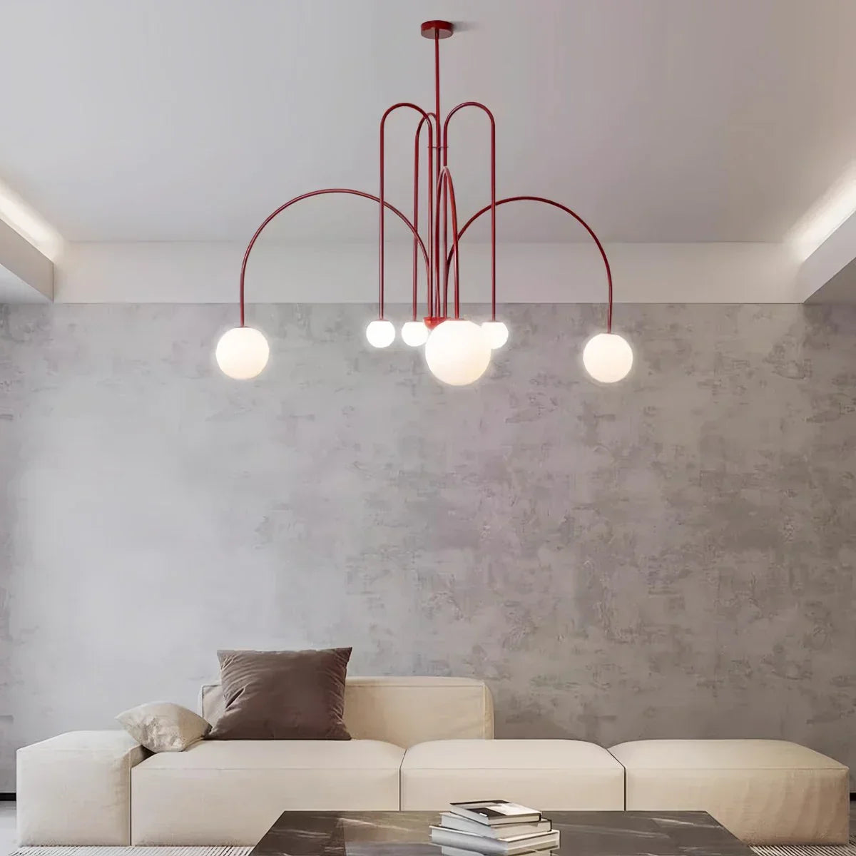Avi Glass Chandelier With Double Layer Design Contemporary Ceiling Light