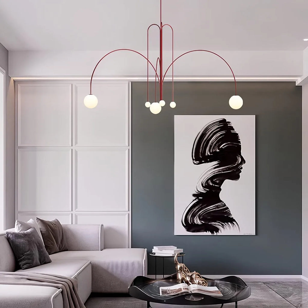 Avi Glass Chandelier With Double Layer Design Contemporary Ceiling Light