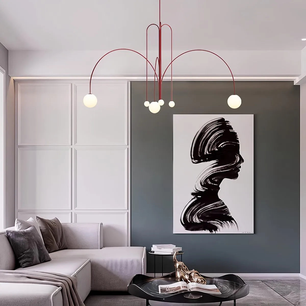 Avi Glass Chandelier With Double Layer Design Contemporary Ceiling Light