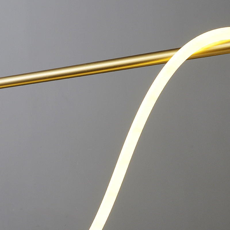 Pendellampe med lang slange for spisestue, moderne LED-armatur