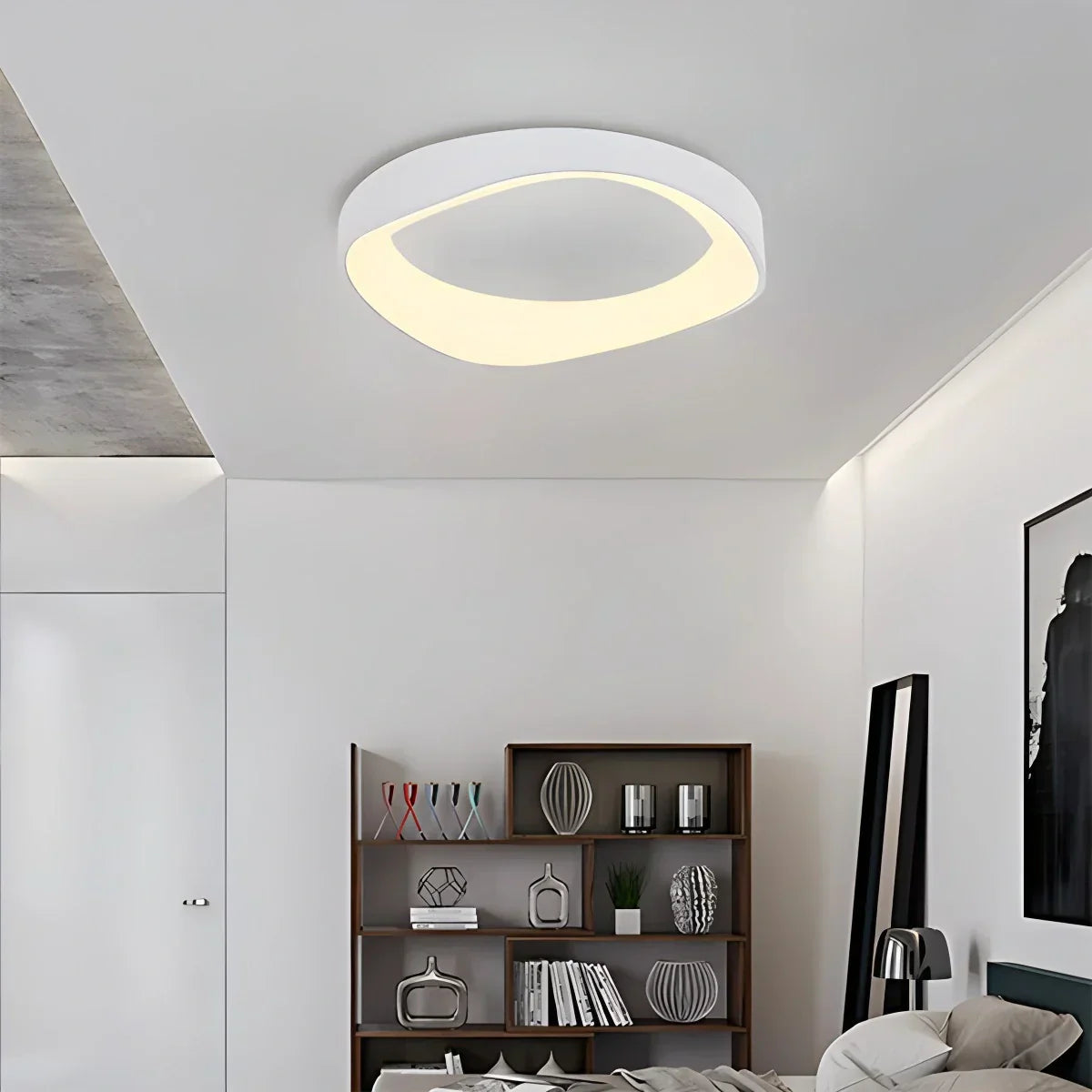 Scandinavian Inspired Ceiling Light With Acrylic Circle Design For Bedroom