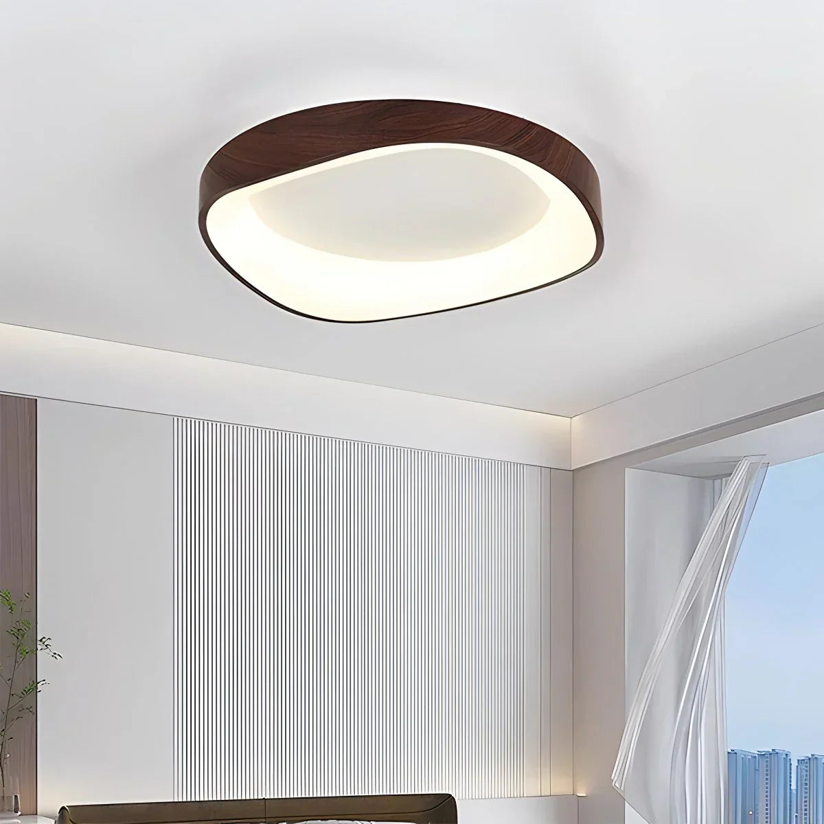 Scandinavian Inspired Ceiling Light With Acrylic Circle Design For Bedroom