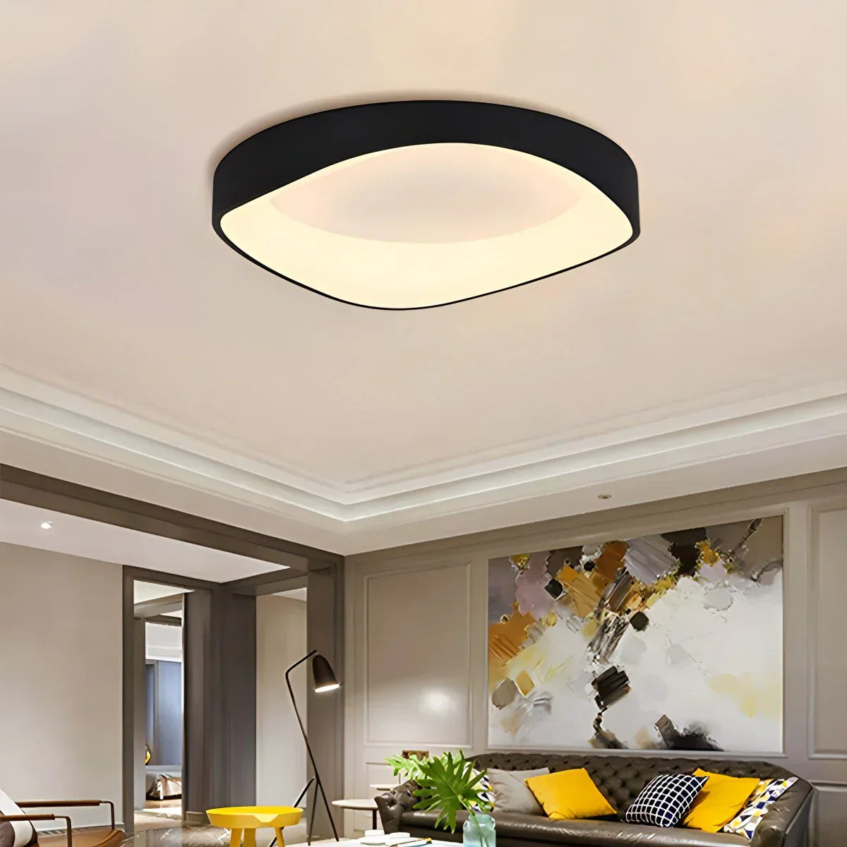 Scandinavian Inspired Ceiling Light With Acrylic Circle Design For Bedroom