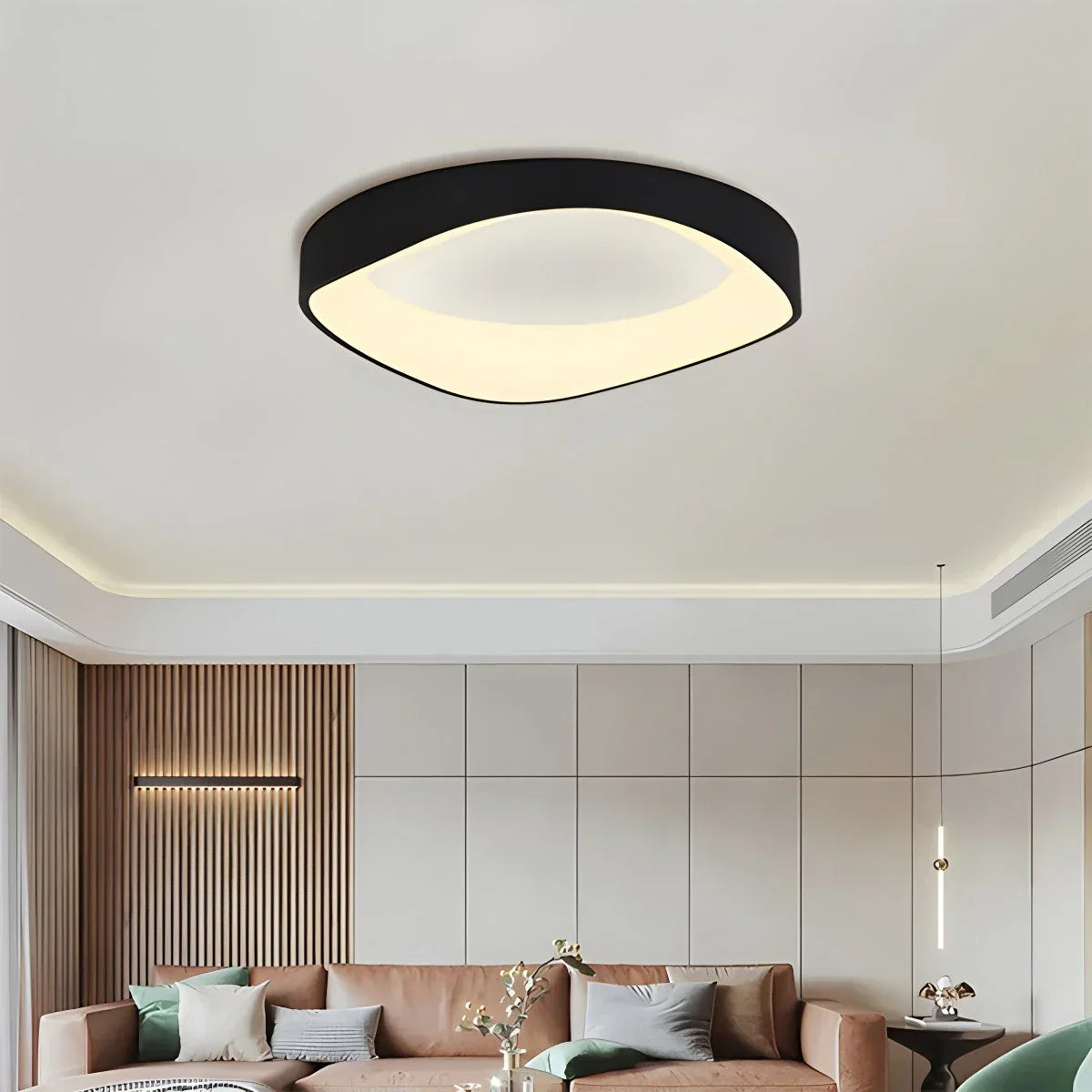 Scandinavian Inspired Ceiling Light With Acrylic Circle Design For Bedroom