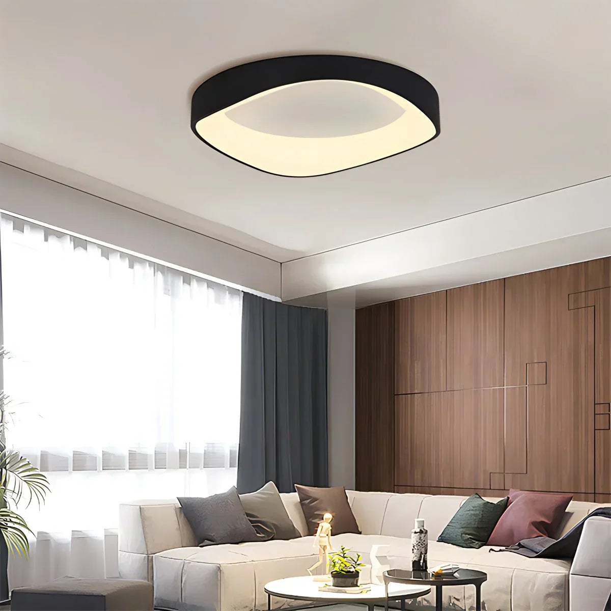 Scandinavian Inspired Ceiling Light With Acrylic Circle Design For Bedroom