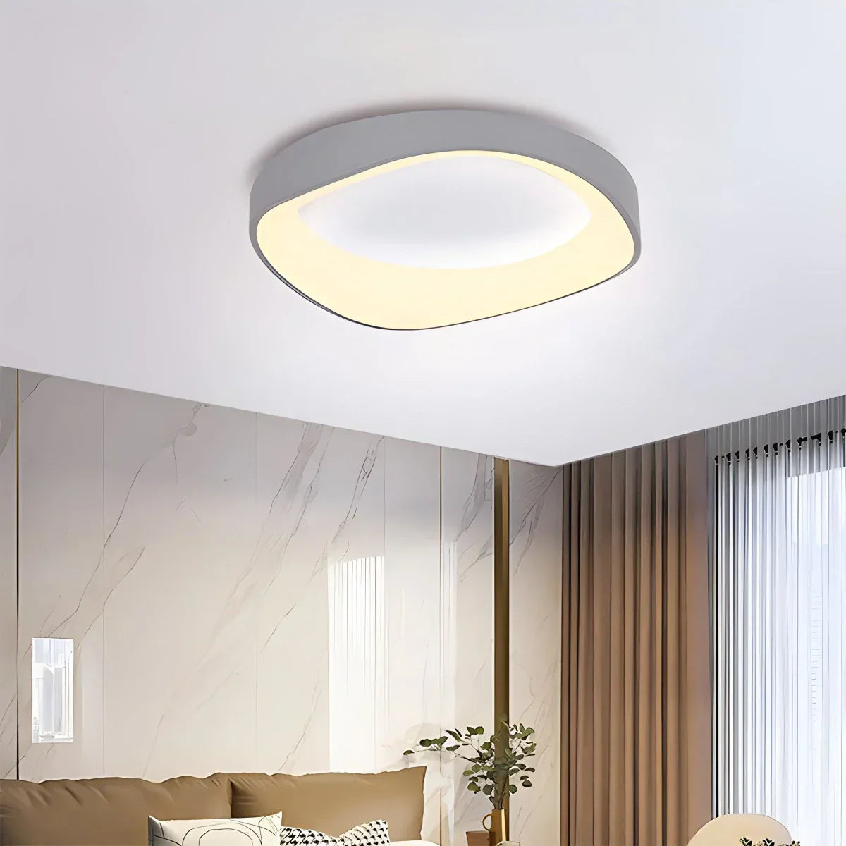 Scandinavian Inspired Ceiling Light With Acrylic Circle Design For Bedroom