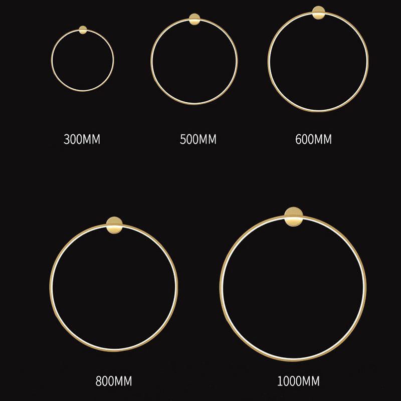Circular LED Wall Light With Round Ring Design For Living Room
