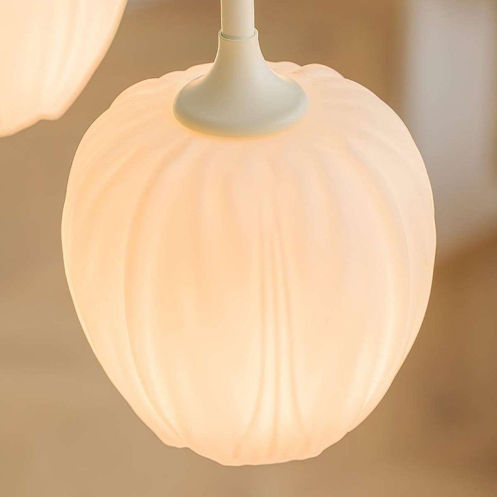 Romantic Tulip Chandelier With Matcha Green Finish