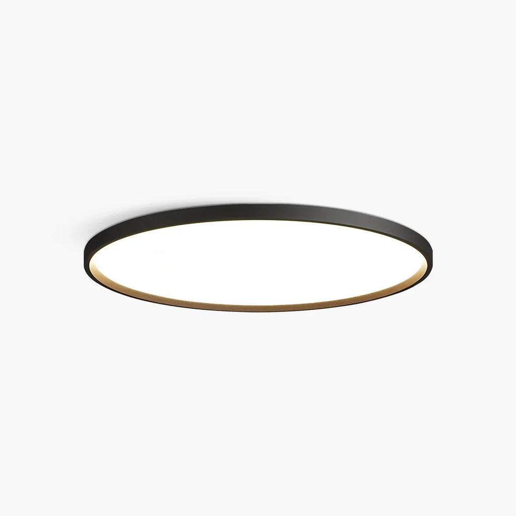Bedroom Ceiling Light With Slim Flush Mount, Round Profile