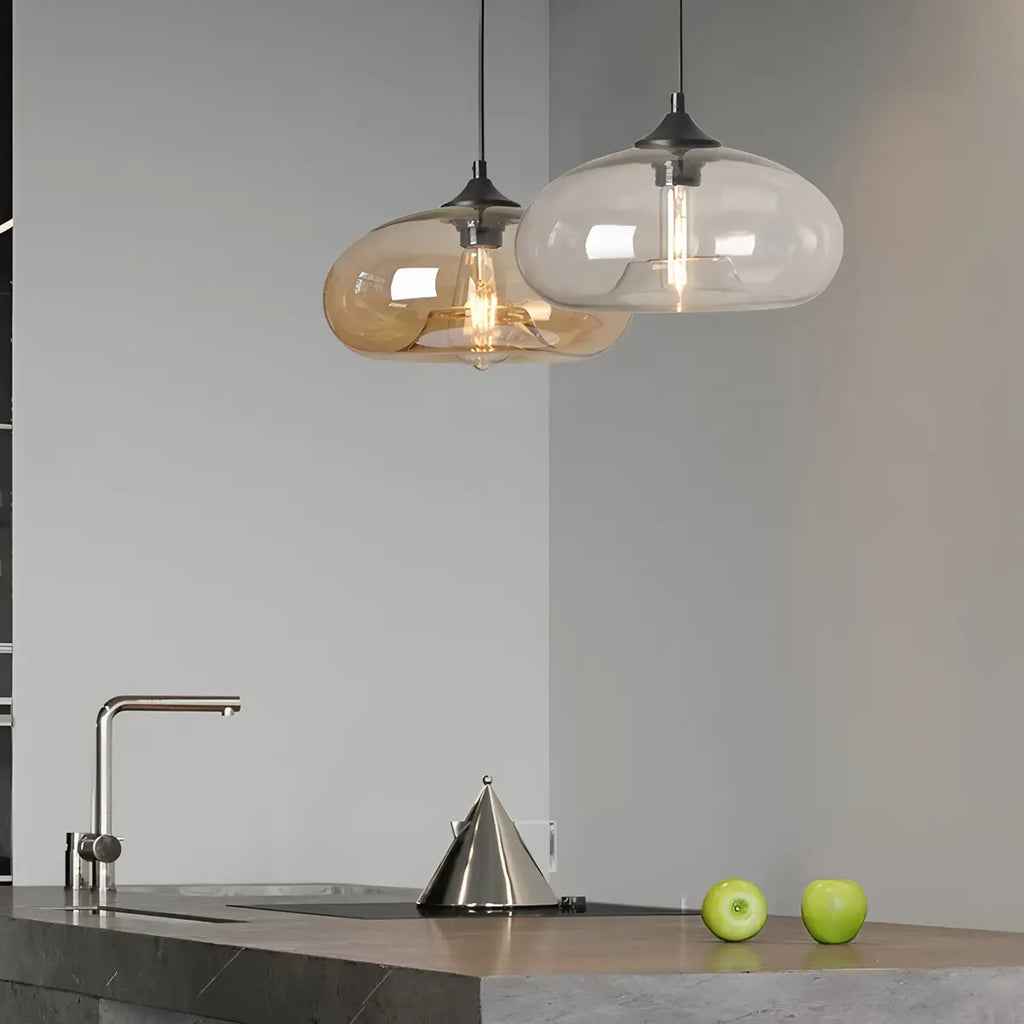 Vivid Glass Pendant Fixture for Dining Room Decor Accent