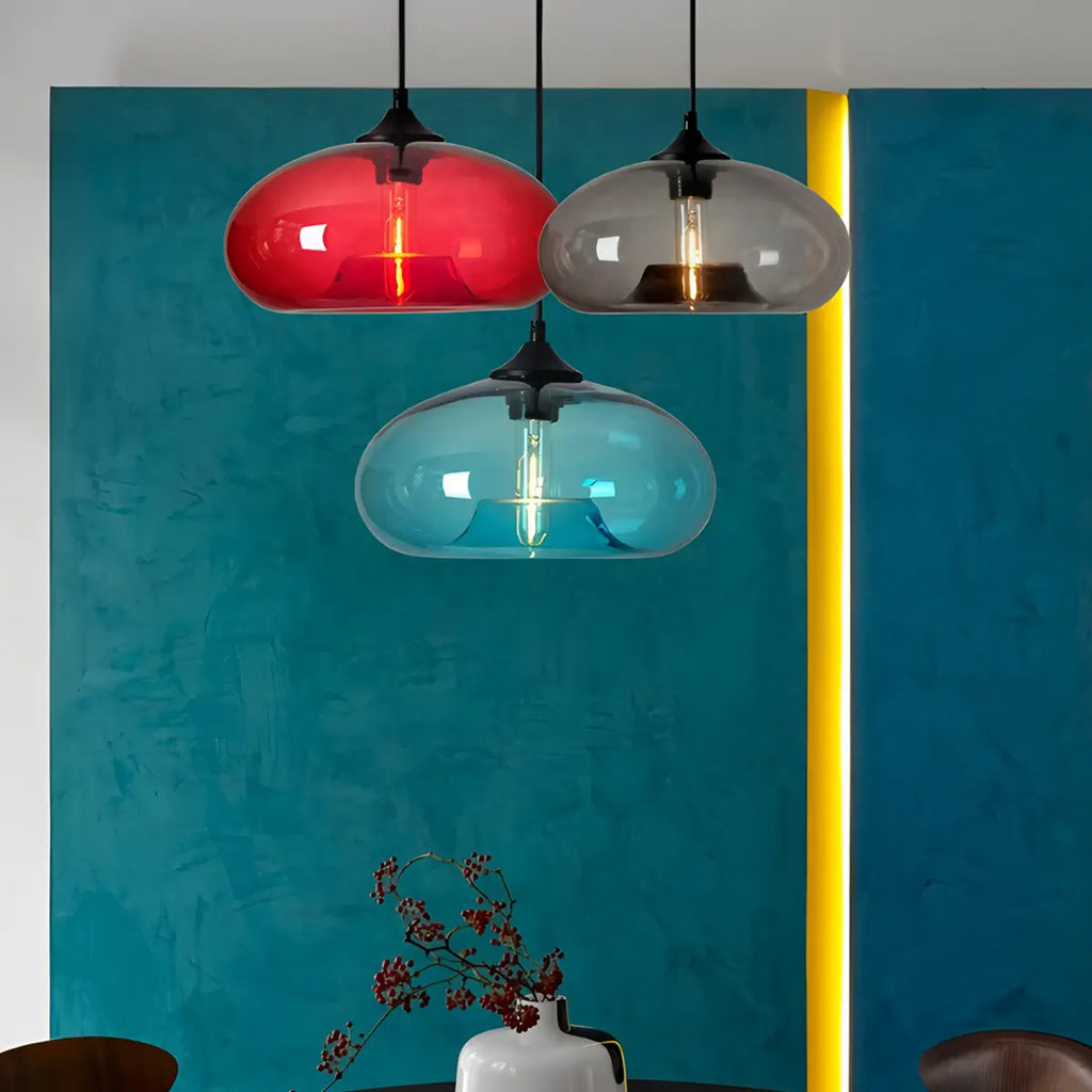 Vivid Glass Pendant Fixture for Dining Room Decor Accent