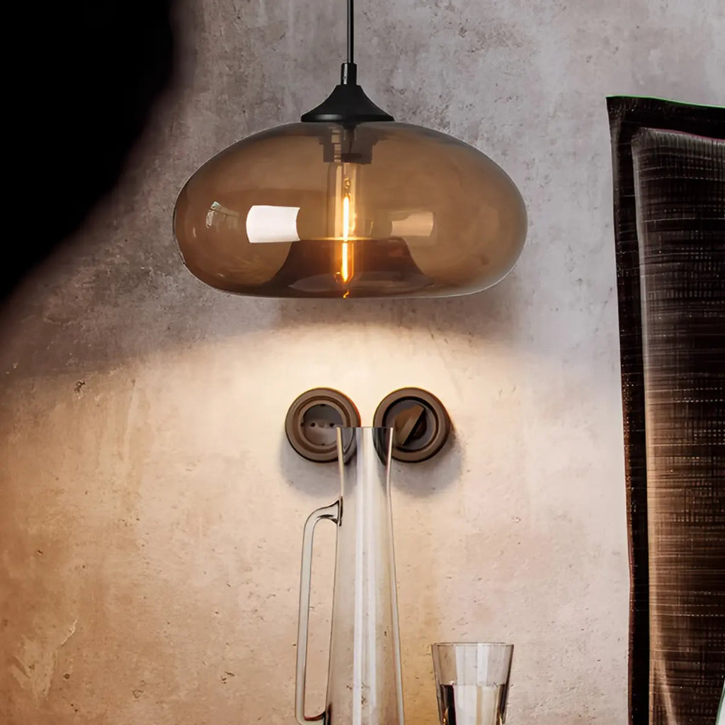 Vivid Glass Pendant Fixture for Dining Room Decor Accent