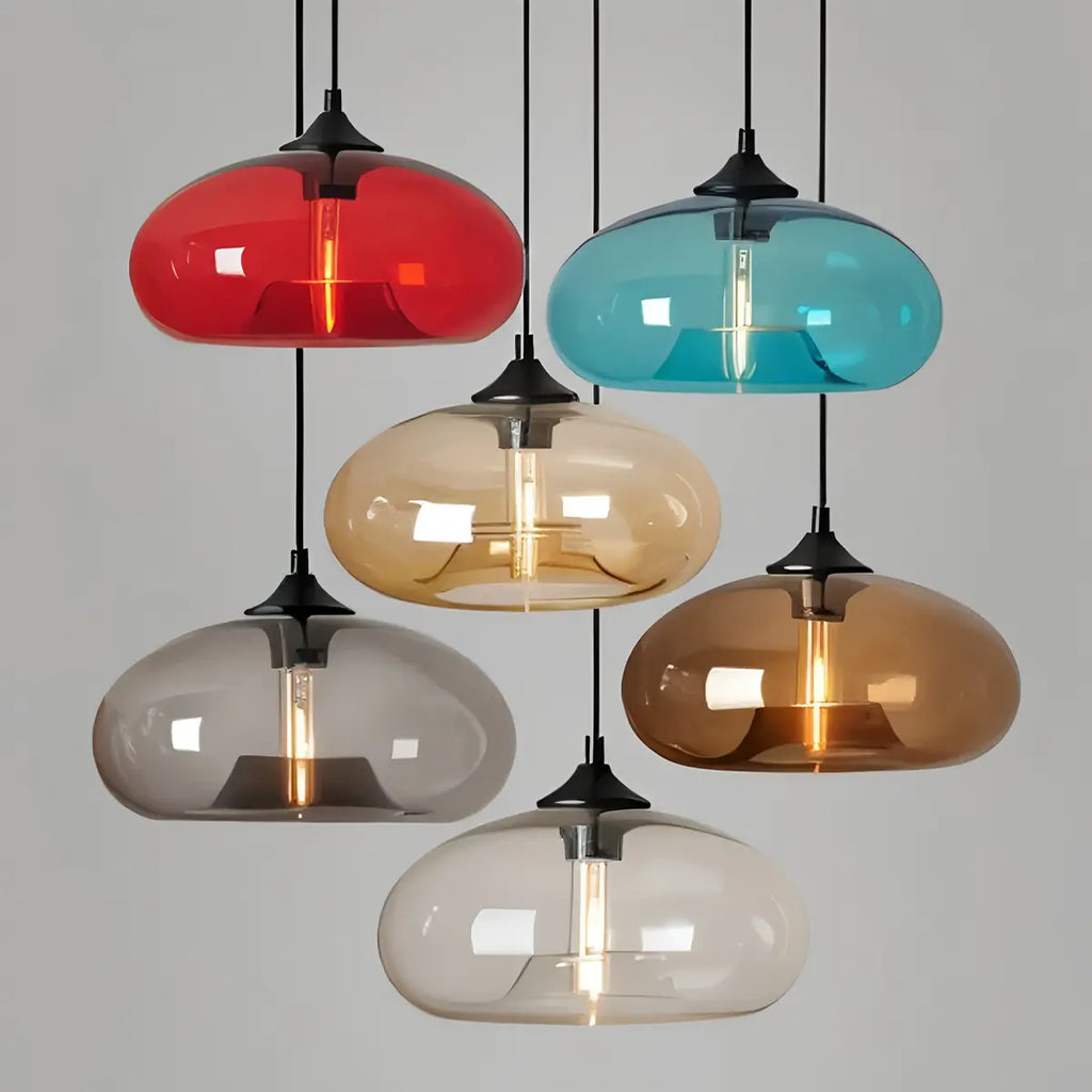 Vivid Glass Pendant Fixture for Dining Room Decor Accent