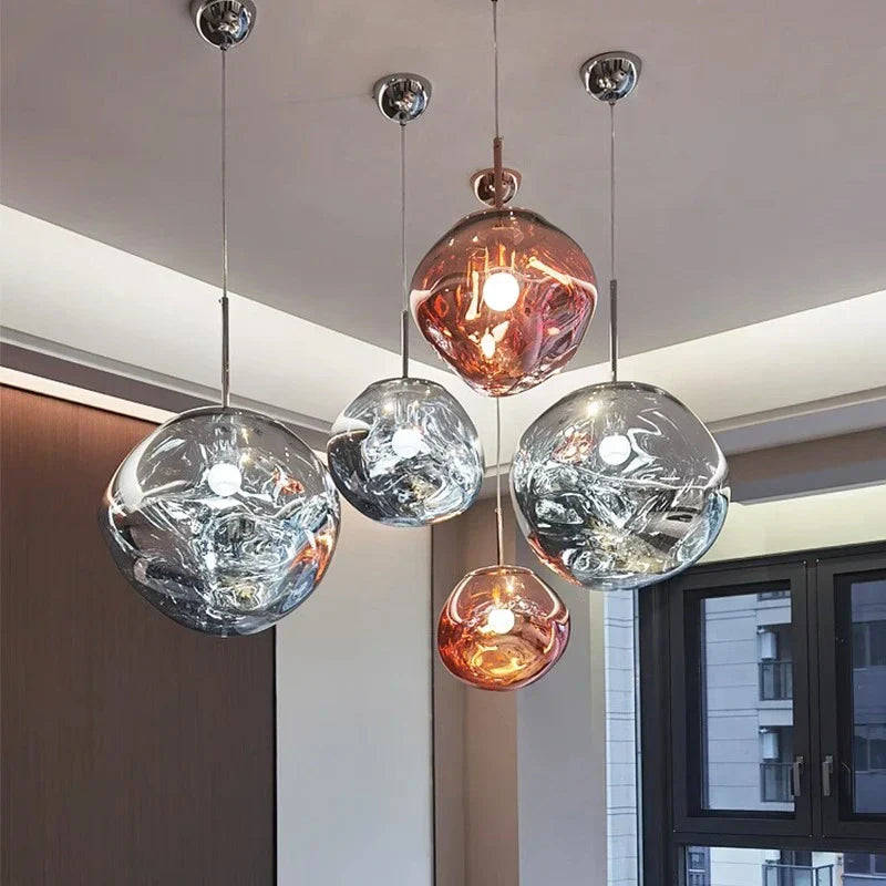Suspension Lux Lava Flow pour salle à manger design moderne