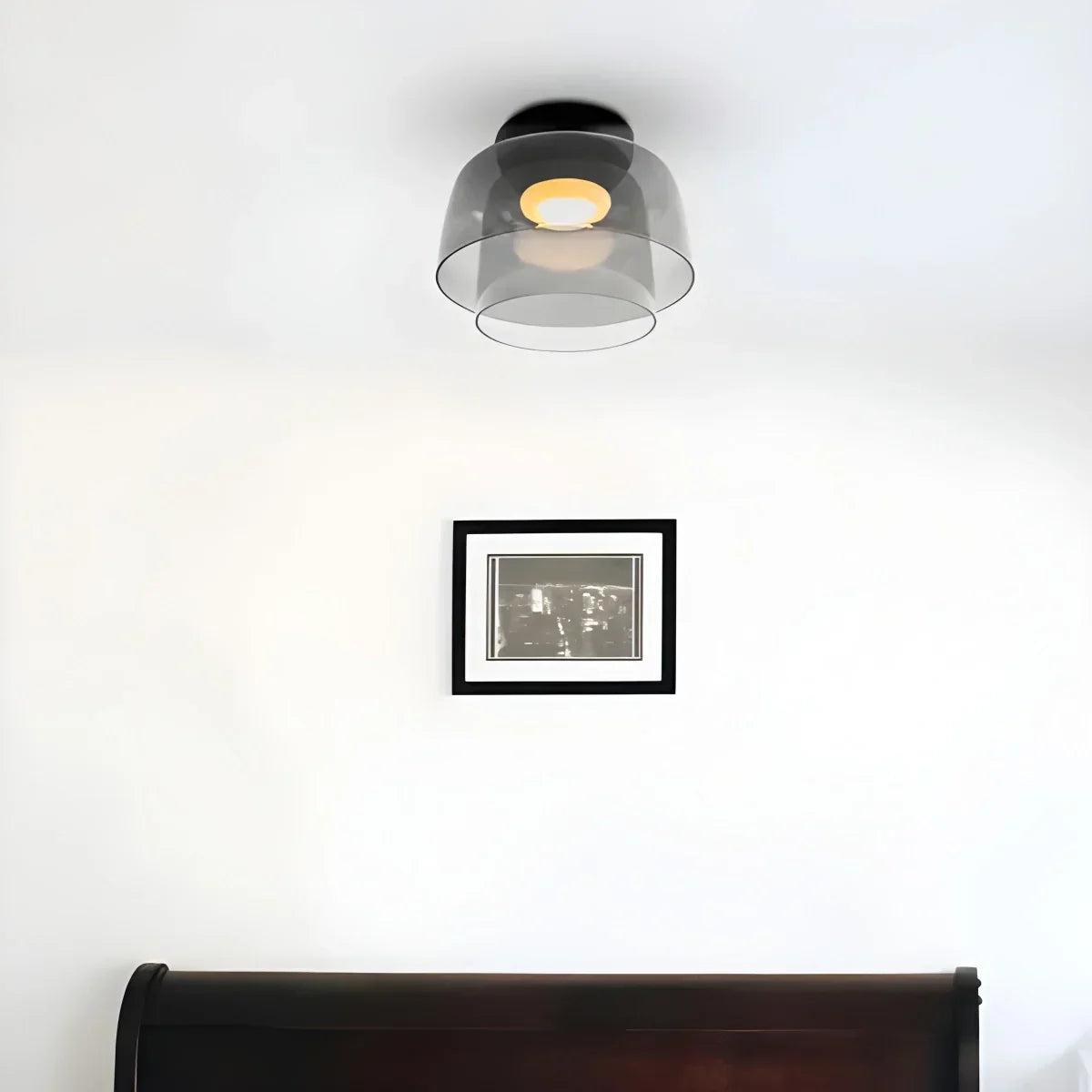 Koselig soveromstaklampe med farget glassglød
