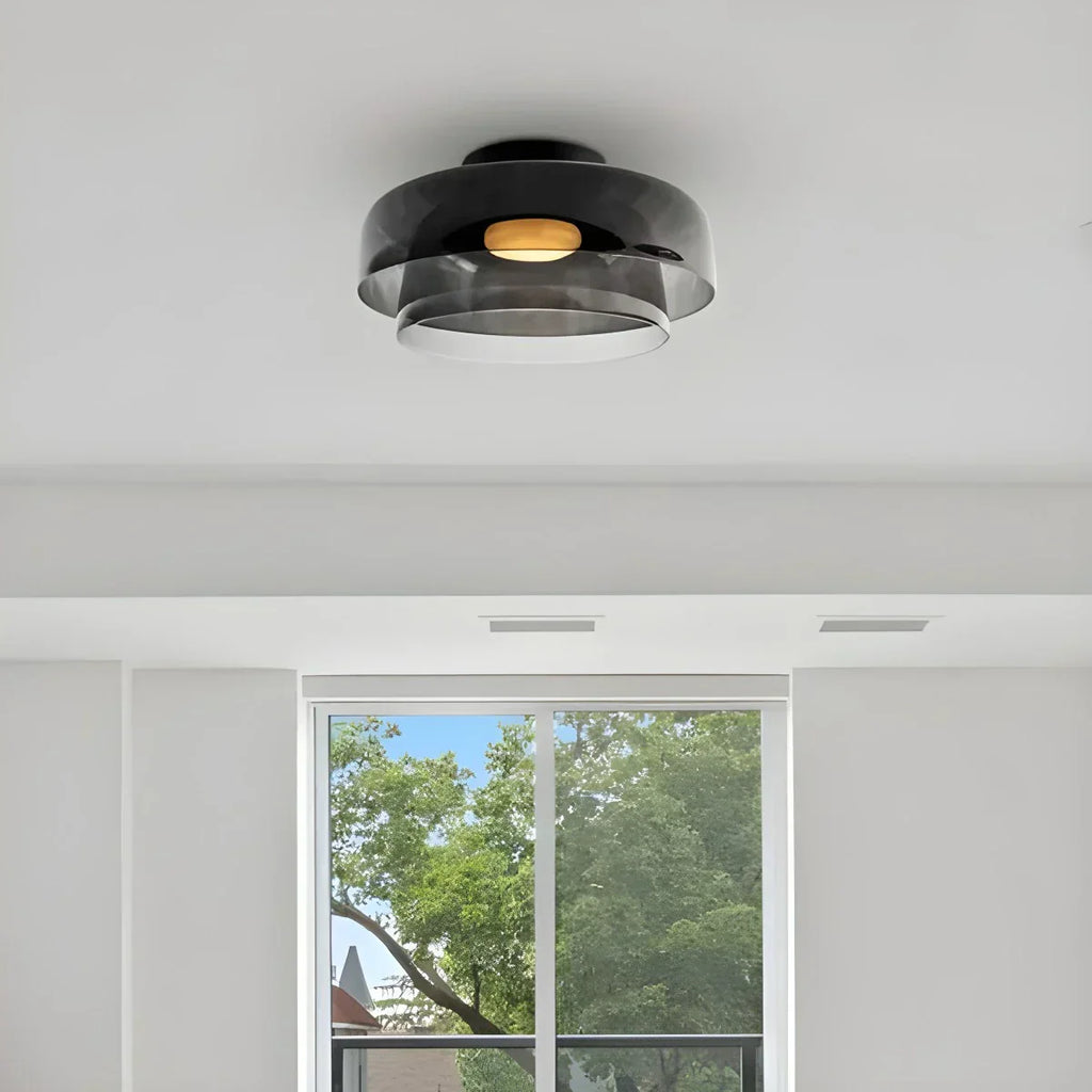 Koselig soveromstaklampe med farget glassglød