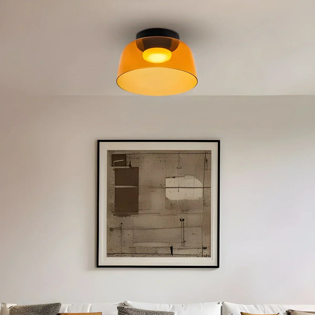 Koselig soveromstaklampe med farget glassglød