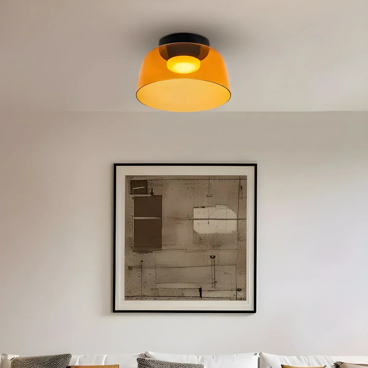 Koselig soveromstaklampe med farget glassglød