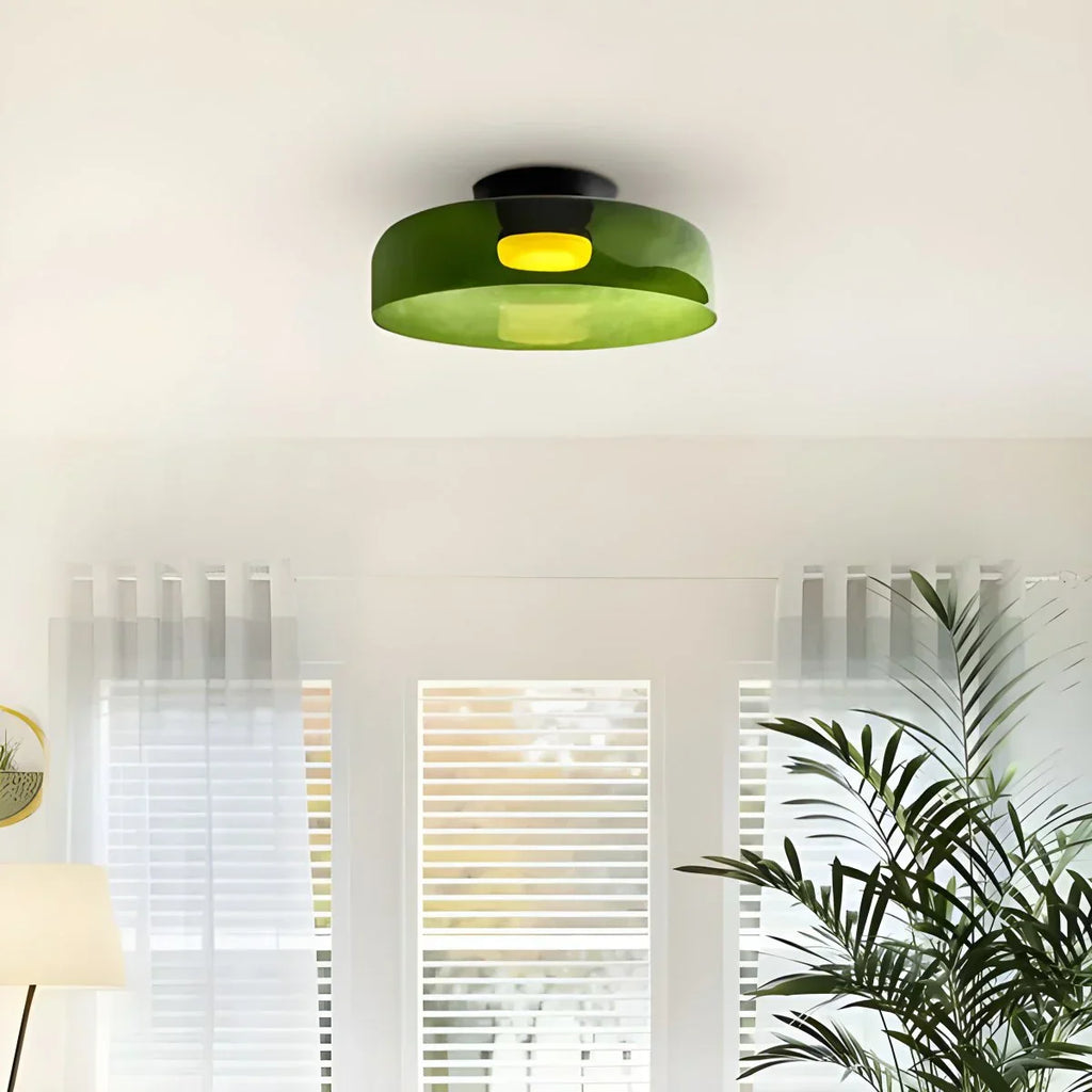 Koselig soveromstaklampe med farget glassglød
