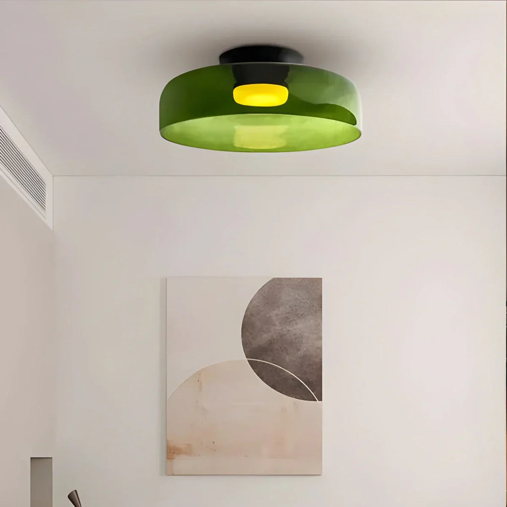 Koselig soveromstaklampe med farget glassglød