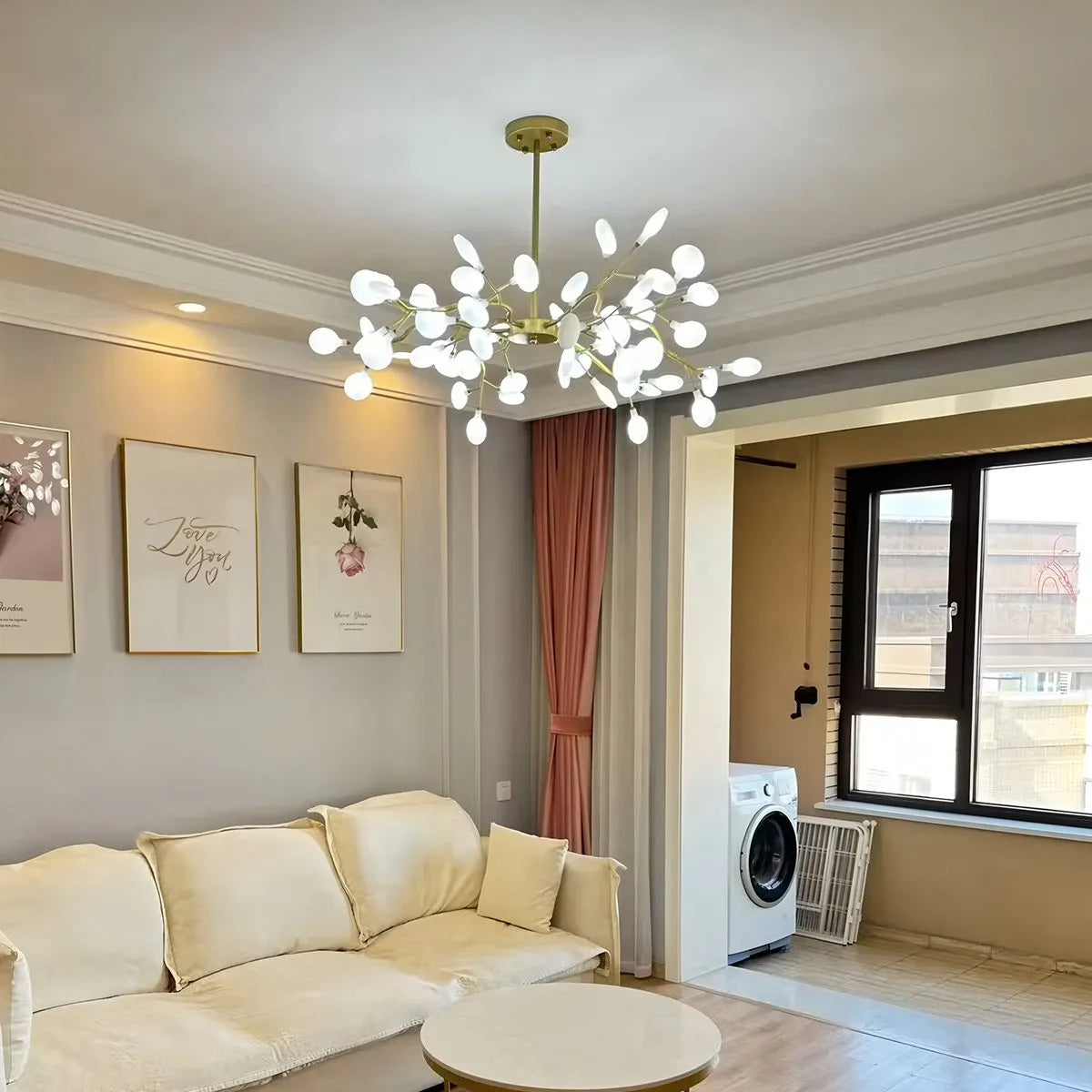 Firefly Sputnik LED Chandelier In Starburst Design For Warm Ambient Glow