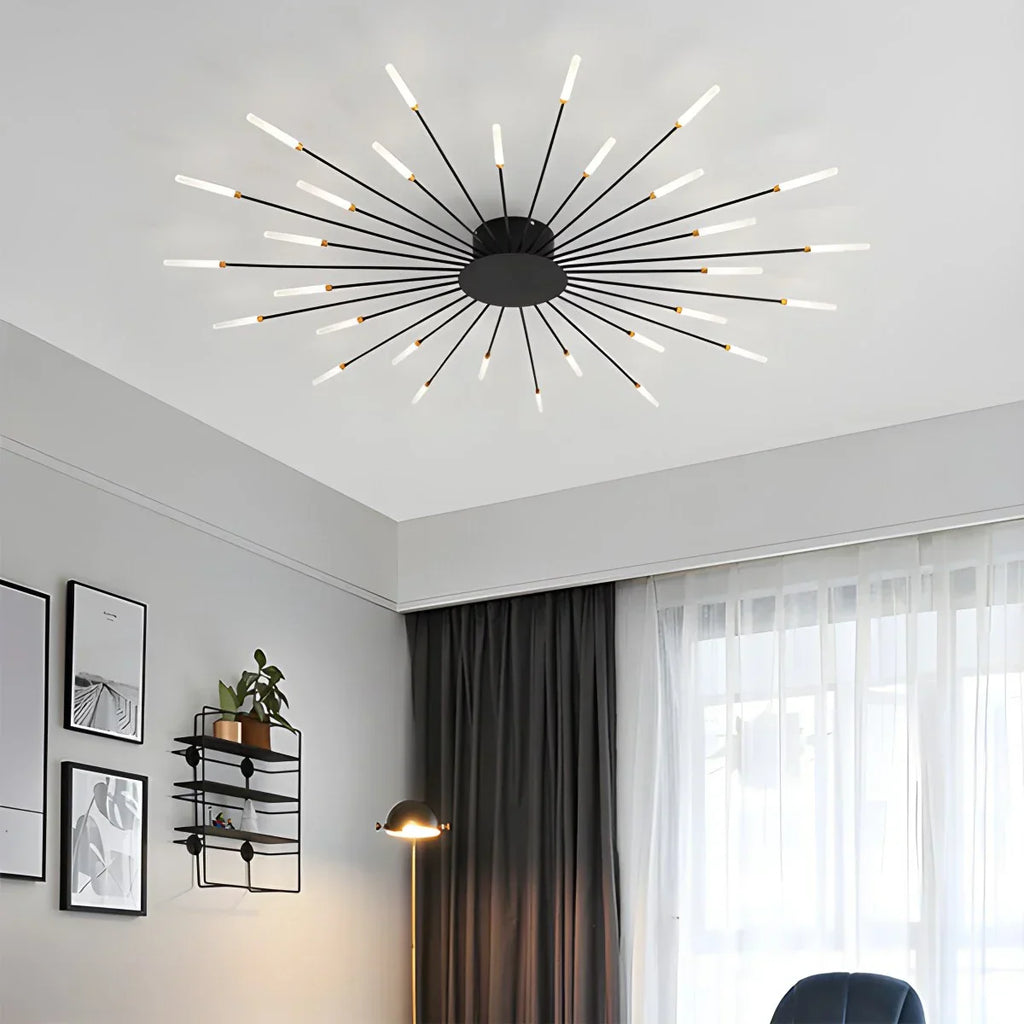 Fyrverkeri-inspirert stjerneburst taklampe for moderne hjem