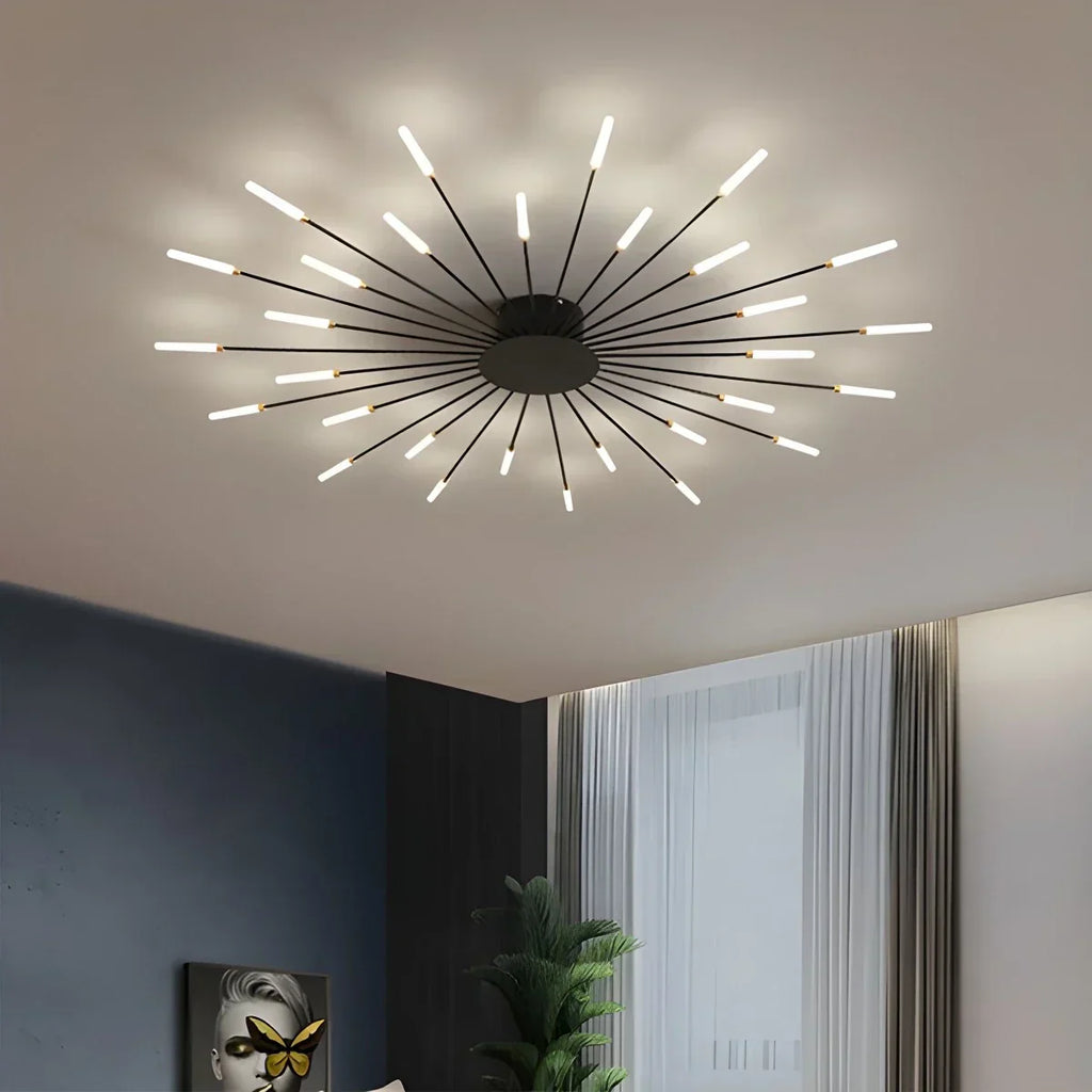 Fyrverkeri-inspirert stjerneburst taklampe for moderne hjem