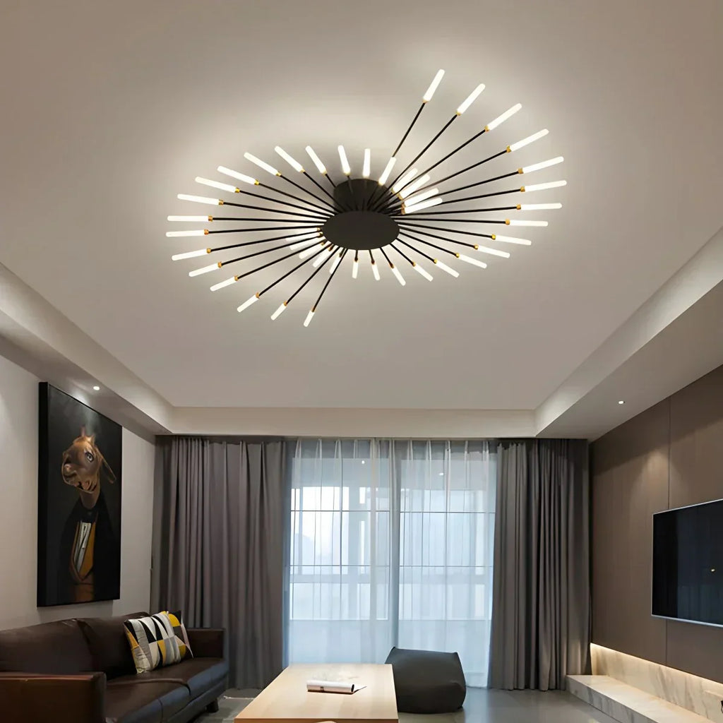 Fyrverkeri-inspirert stjerneburst taklampe for moderne hjem
