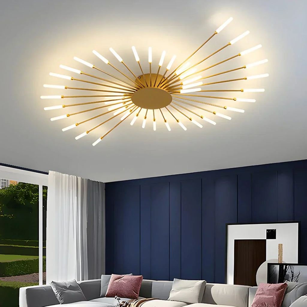 Fyrverkeri-inspirert stjerneburst taklampe for moderne hjem