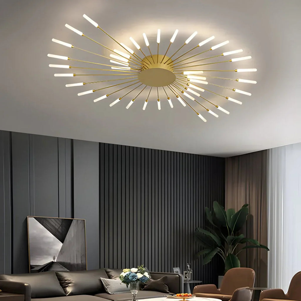 Fyrverkeri-inspirert stjerneburst taklampe for moderne hjem
