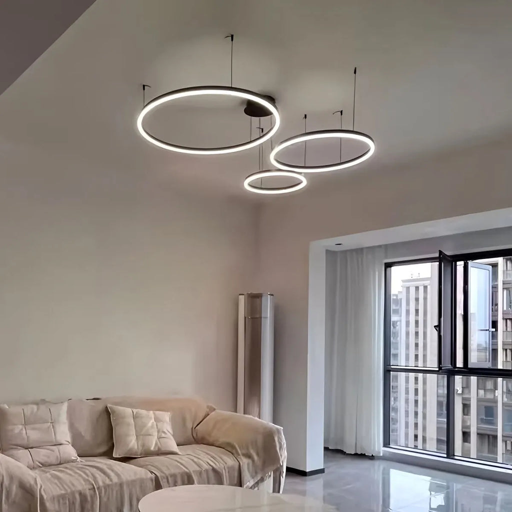 נברשת טבעת אלגנטית אלחוטית עם LED מובנה