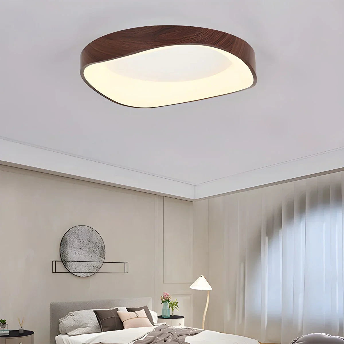 Scandinavian Inspired Ceiling Light With Acrylic Circle Design For Bedroom