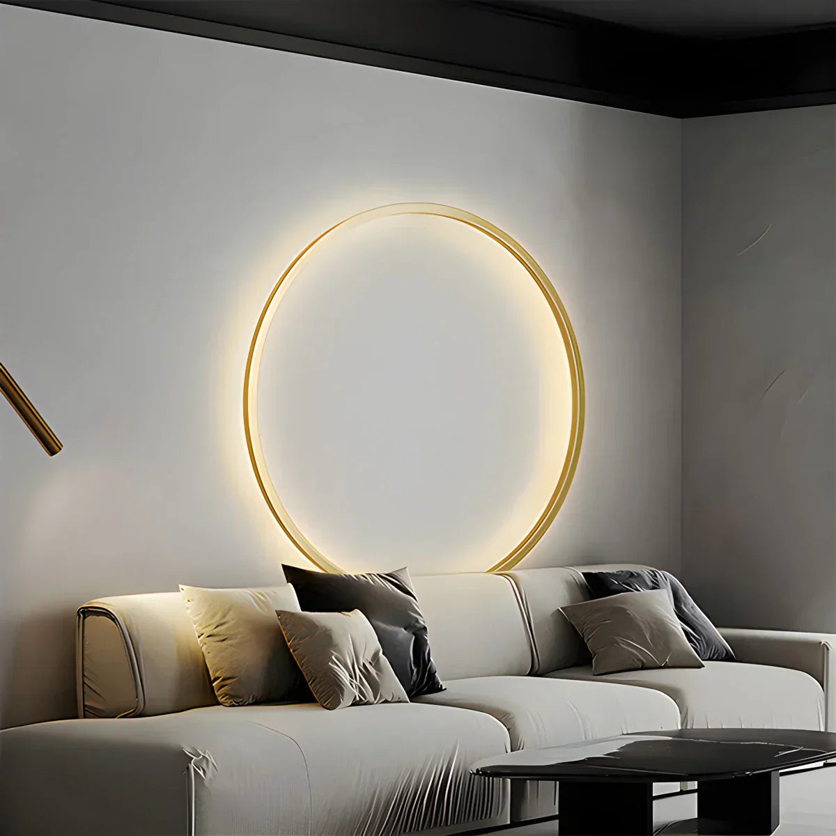 Circular LED Wall Light With Round Ring Design For Living Room