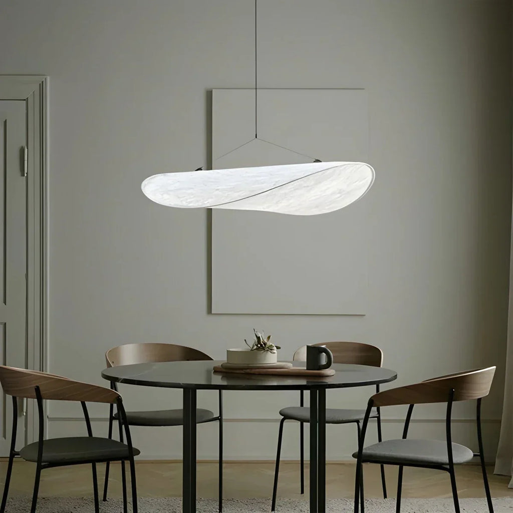 Zen umělecká závěsná lampa Cloud Silk do obývacího pokoje, lampa ve tvaru bramborové lupínky