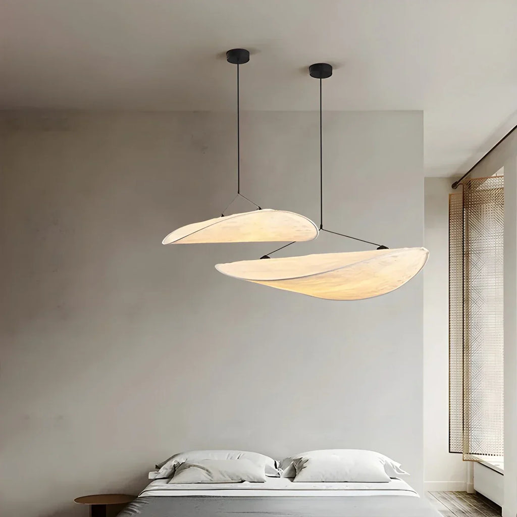 Zen umělecká závěsná lampa Cloud Silk do obývacího pokoje, lampa ve tvaru bramborové lupínky
