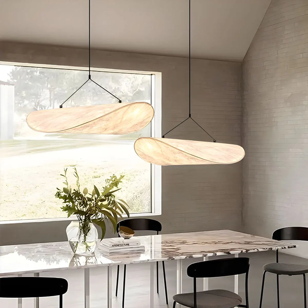 Zen umělecká závěsná lampa Cloud Silk do obývacího pokoje, lampa ve tvaru bramborové lupínky