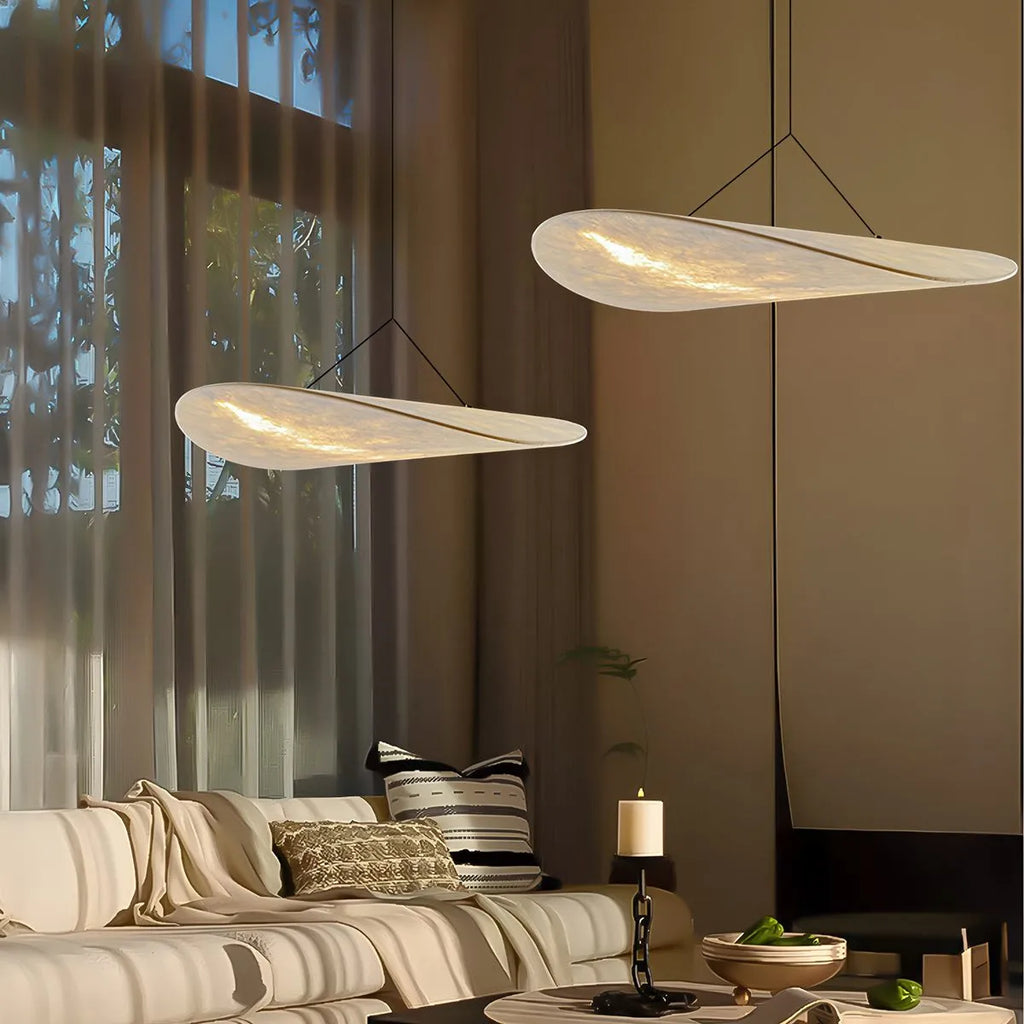 Zen umělecká závěsná lampa Cloud Silk do obývacího pokoje, lampa ve tvaru bramborové lupínky