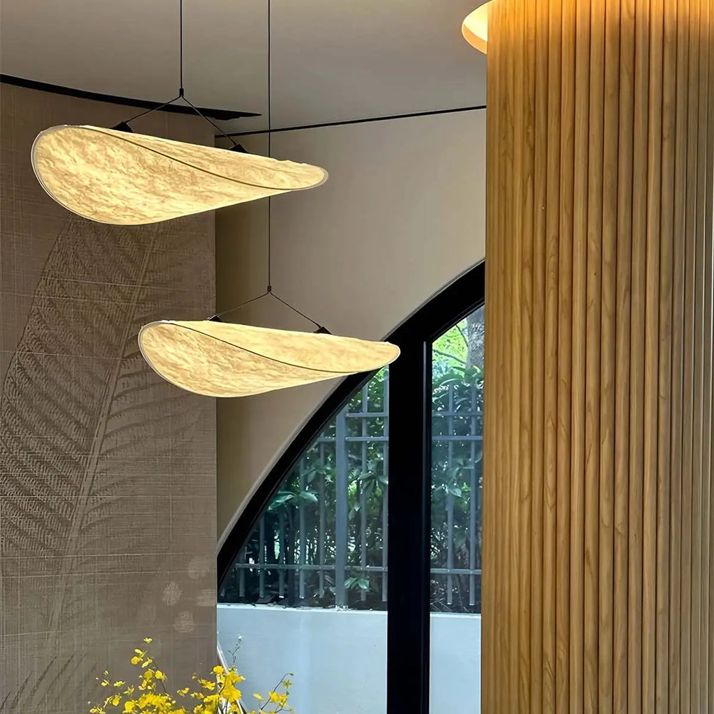 Zen umělecká závěsná lampa Cloud Silk do obývacího pokoje, lampa ve tvaru bramborové lupínky
